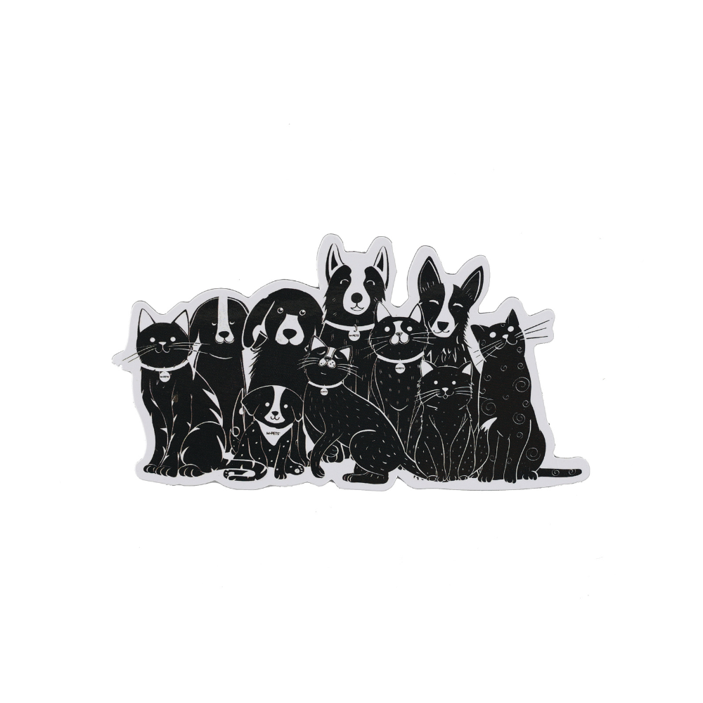 PETJOY Magnet PetFamily - Black & White