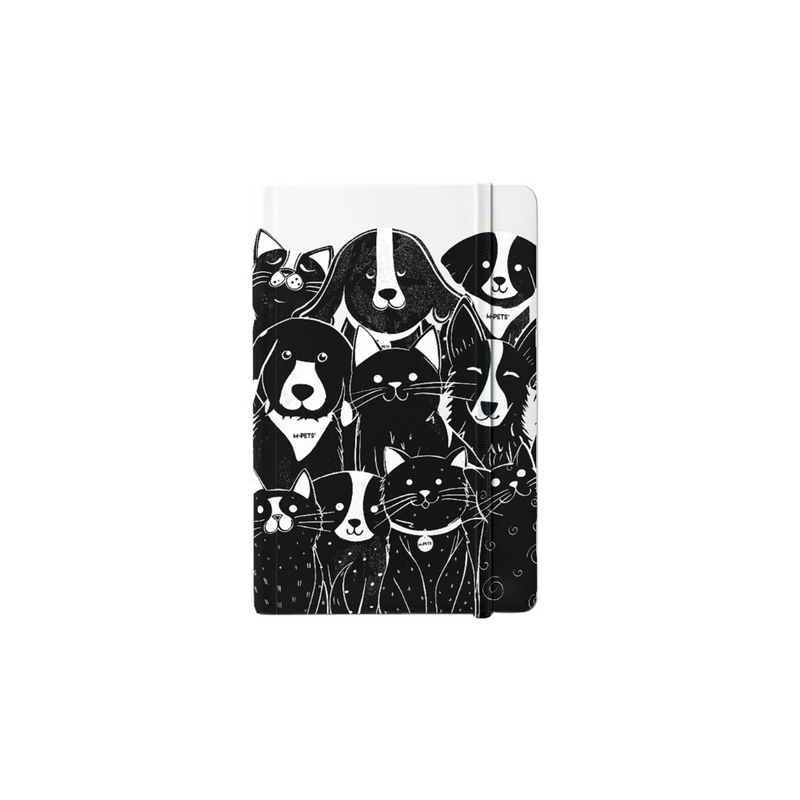 PETJOY Notebook A5 PetFamily - Black & White