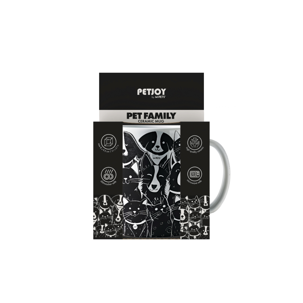 PETJOY Mug PetFamily - Black & White 350ml