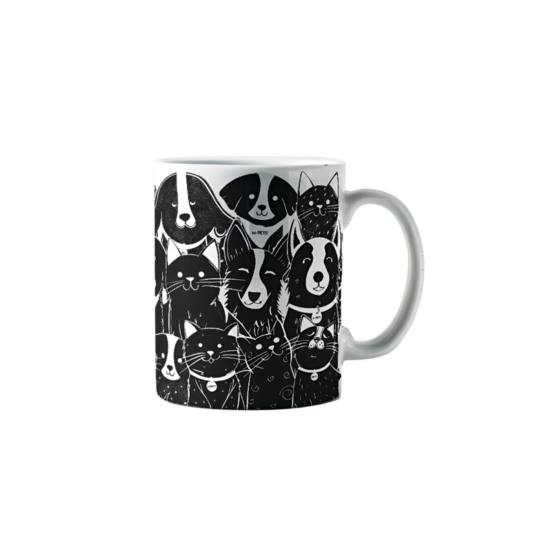 PETJOY Mug PetFamily - Black & White 350ml