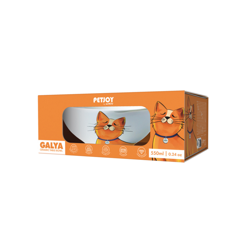 PETJOY Furry Feast Ceramic Bowl Galya