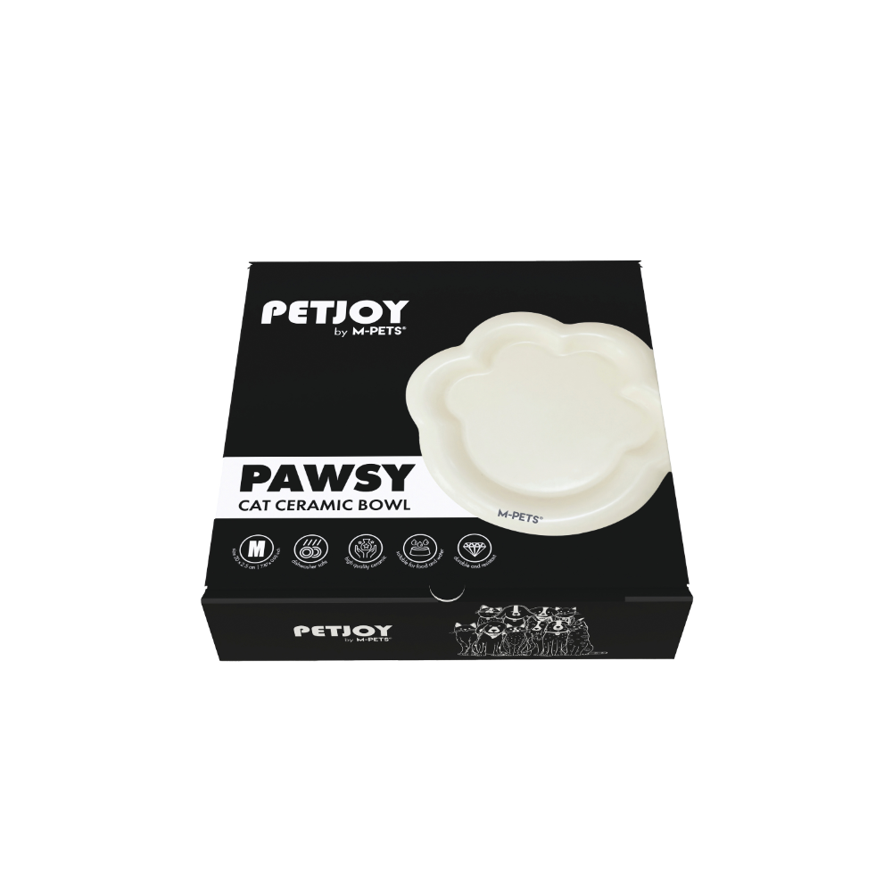 PETJOY Pawsy Bowl - White