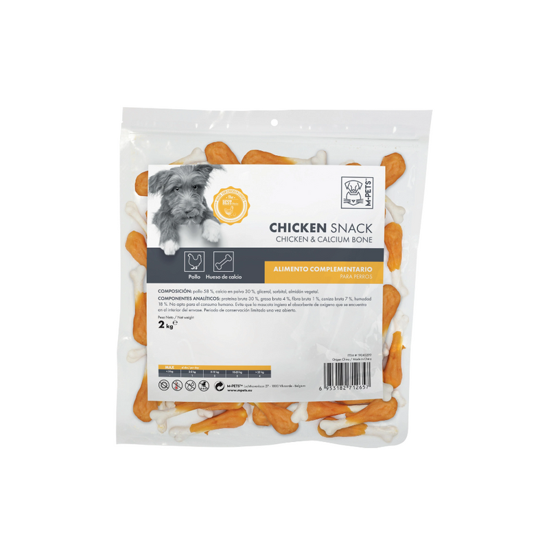 Friandise pour chien au poulet et à l'os de calcium