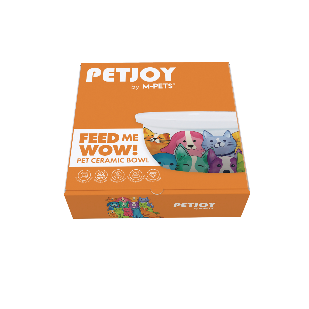 PETJOY FeedMeWow Bowl PetFamily - Multicolor 300ml