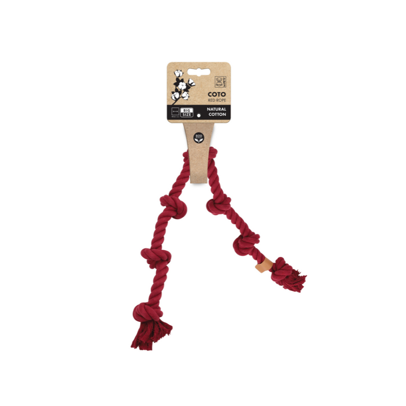 COTO Eco rope dog toys Red Rope 105 cm