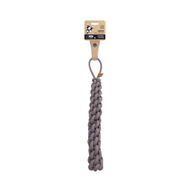 COTO Eco rope dog toys Grey Loop Bar