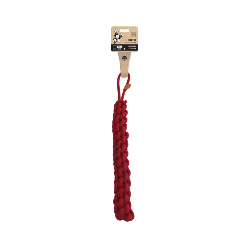 COTO Eco rope dog toys Red Loop Bar