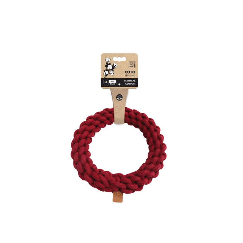 COTO Eco rope dog toys Red Ring 25 cm