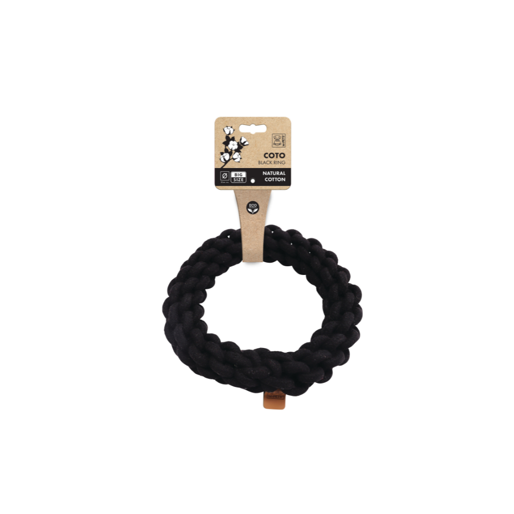 COTO Eco rope dog toys Black Ring 25 cm