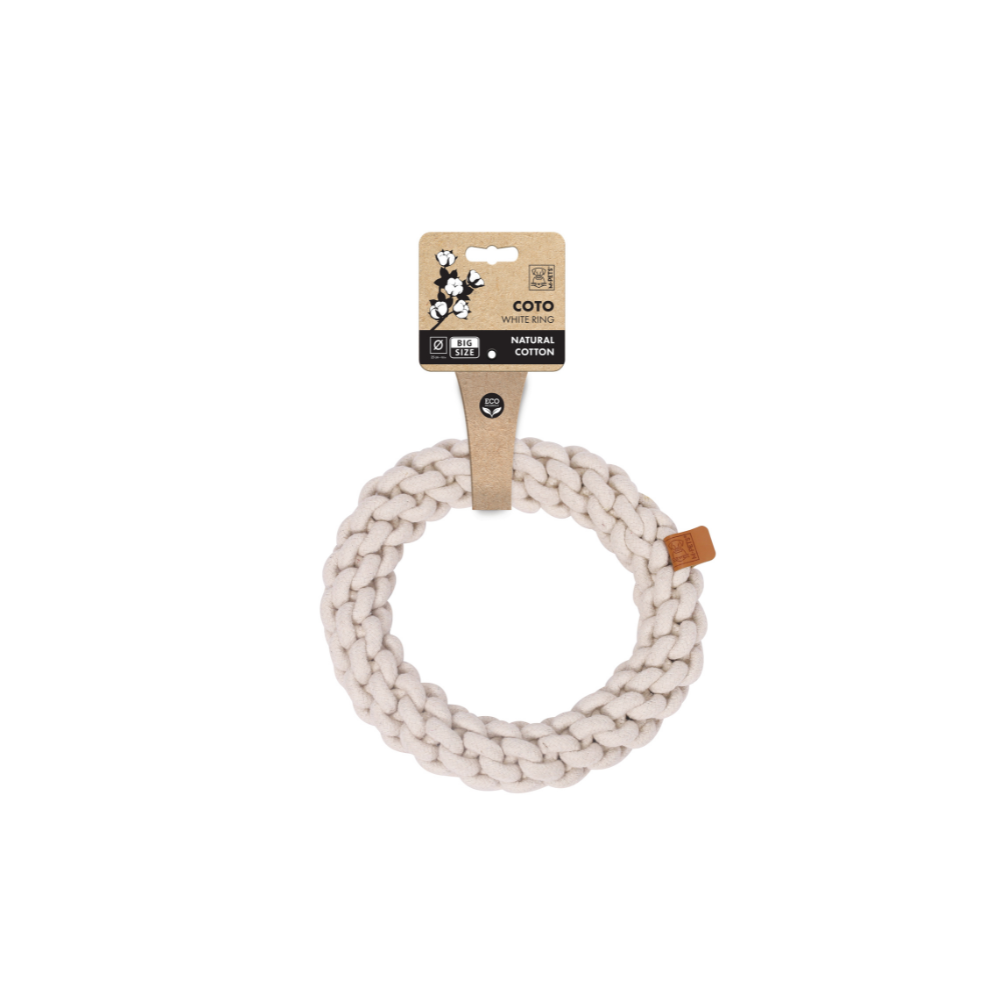 COTO Eco rope dog toys White Ring 25 cm