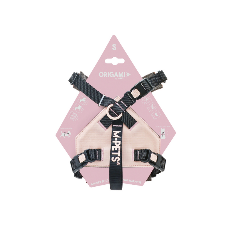 ORIGAMI Dog Harness cherry fold