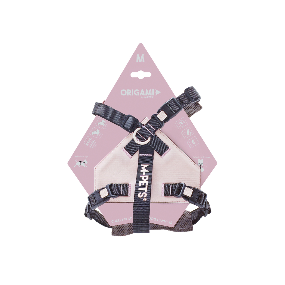 ORIGAMI Dog Harness cherry fold