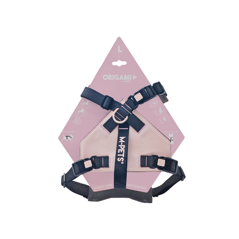 ORIGAMI Dog Harness cherry fold