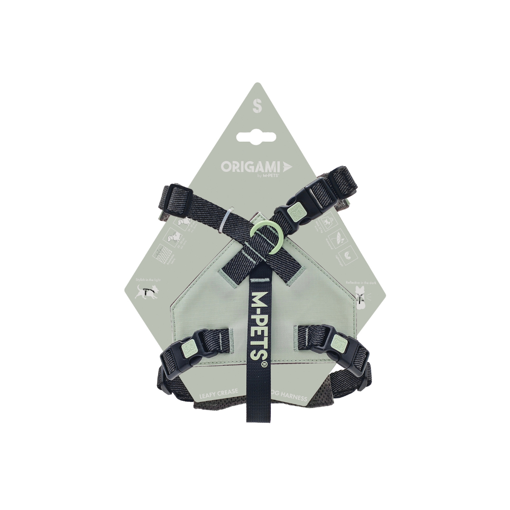 ORIGAMI Dog Harness leafy crease