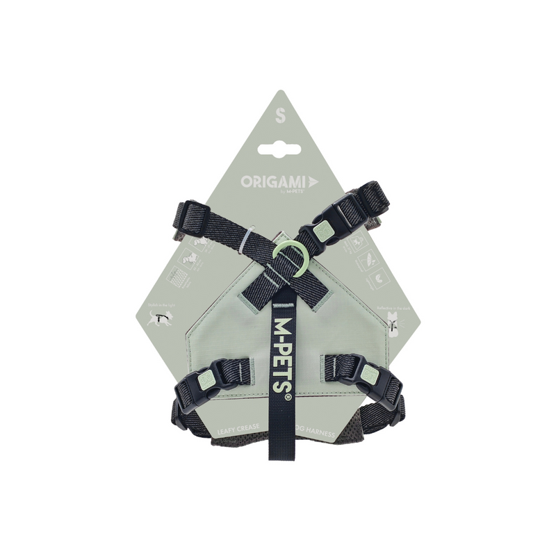 ORIGAMI Dog Harness leafy crease