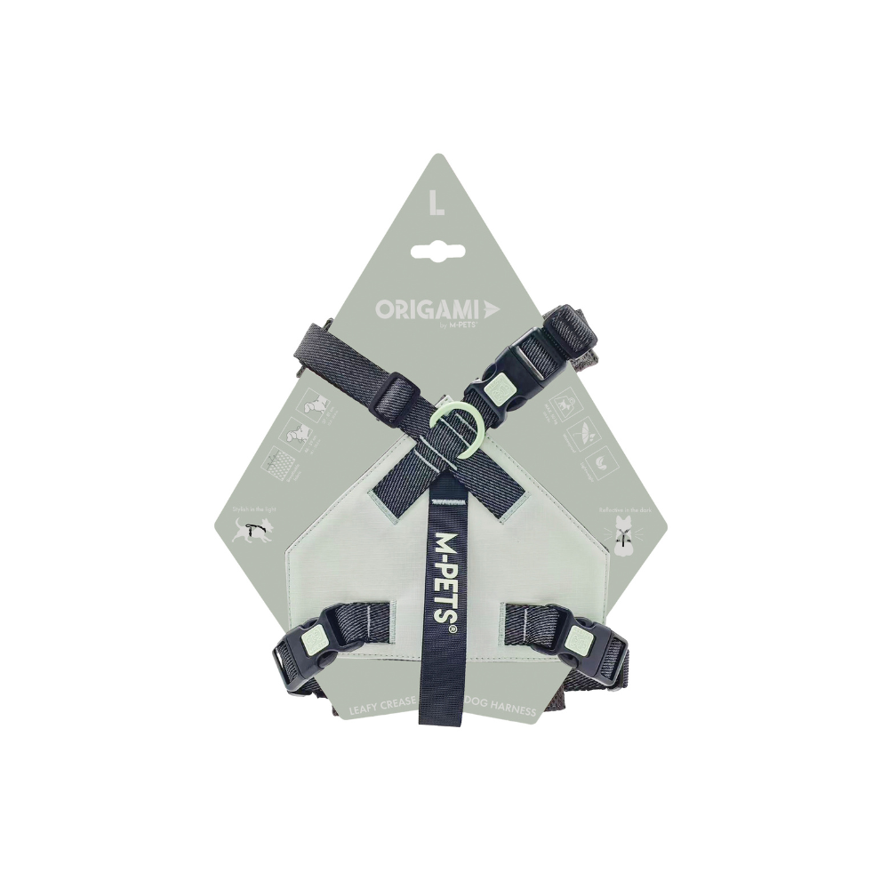 ORIGAMI Dog Harness leafy crease