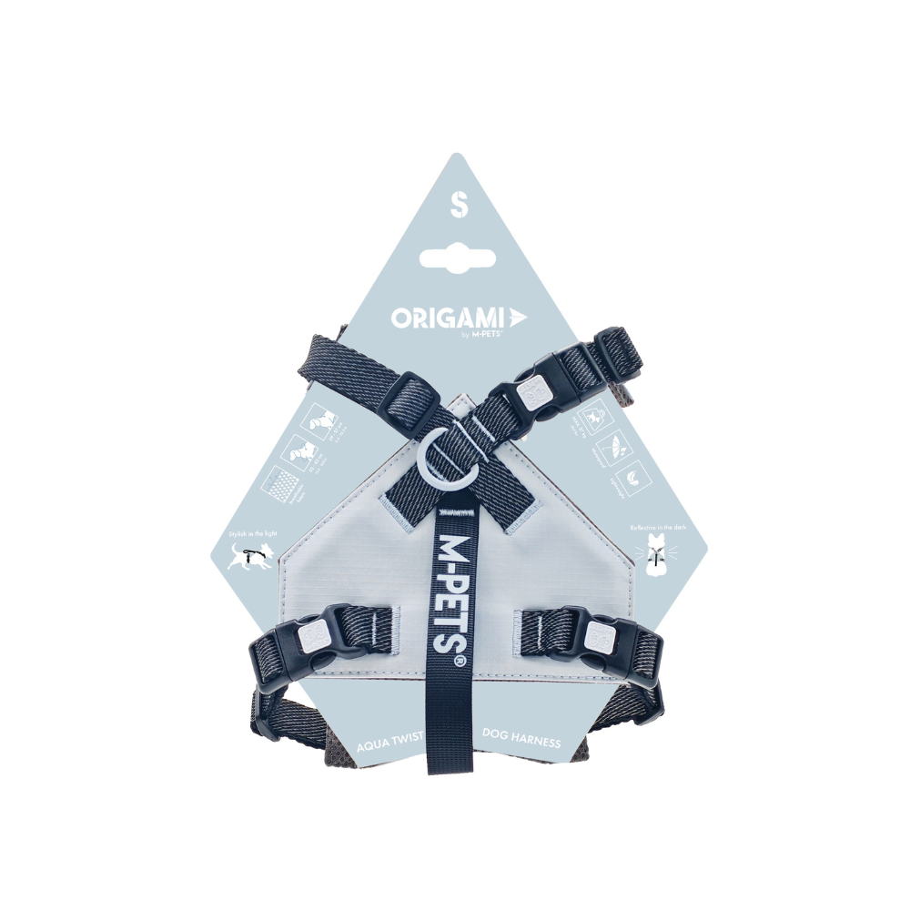 ORIGAMI Dog Harness aqua twist