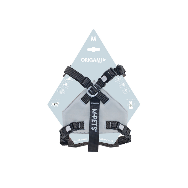ORIGAMI Dog Harness aqua twist